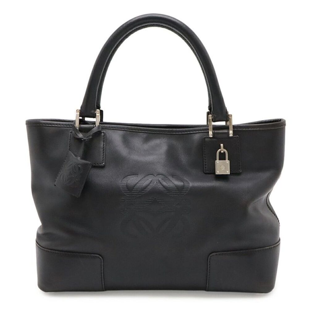 Loewe Anagram Amazona Leather Handbag Black